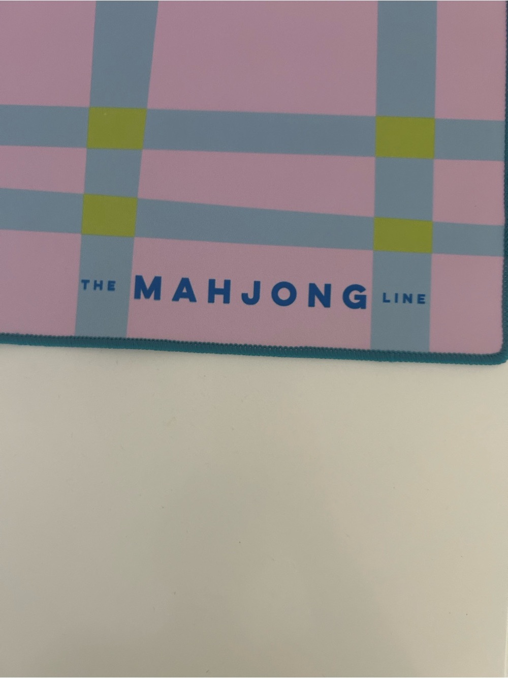 The Mahjong Line Pink Plaid Mat